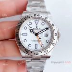 Swiss Replica Rolex Explorer II 42mm White Dial V7 Swiss 3186 Noob Watch Factory